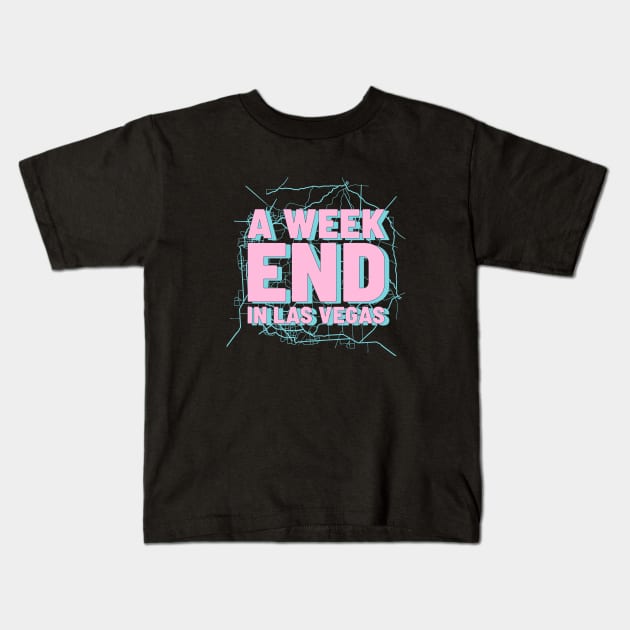 A Weekend In Las Vegas Kids T-Shirt by Doris4all